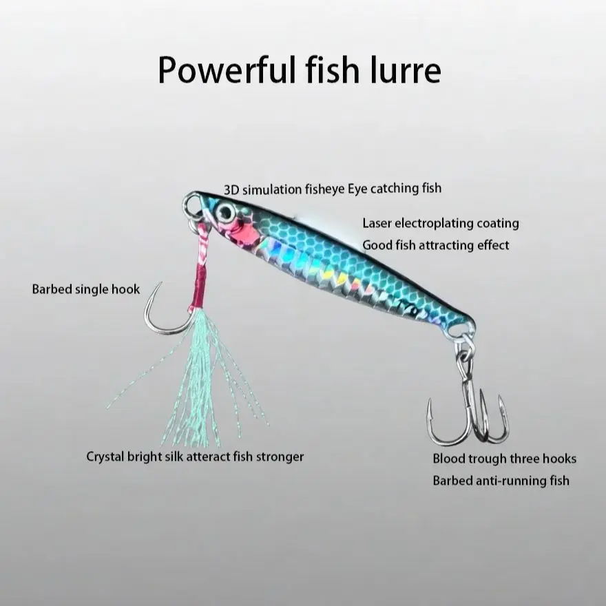 ملعقة تهزهز معدنية 10/15/20/30/40/50 جرام صب الشاطئ القفز الأسماك باس البحر الصيد إغراء الطعم الاصطناعي معالجة #2