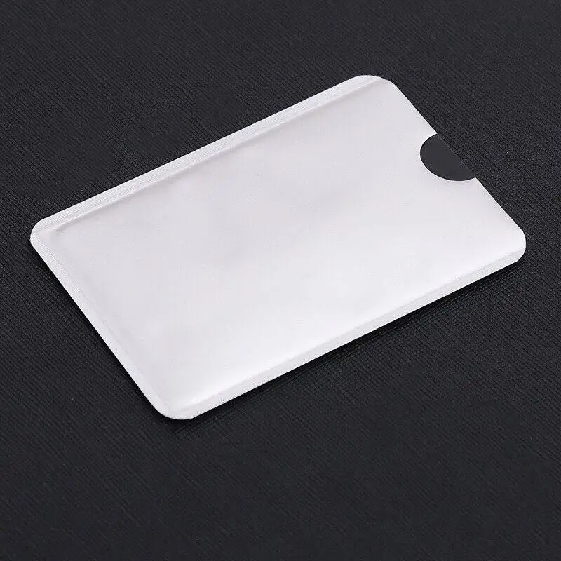 Funda antimagnética para tarjetas de crédito, Protector de papel de aluminio, funda antiescaneo, soporte para tarjetas de Control de acceso, 10 Uds.