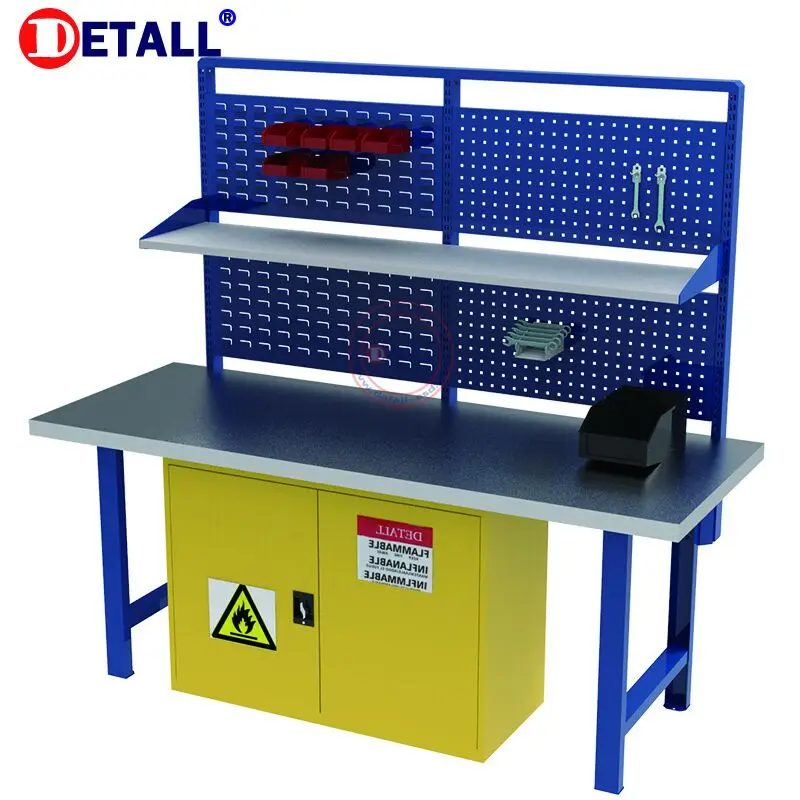 workshop 10ft metal drawer workbench work bench with heavy duty bench vise