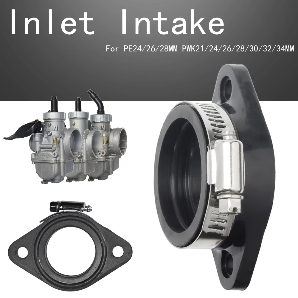 

Carburetor Rubber Adapter Inlet Intake Pipe For MIKUNI VM24 OKO KOSO KEIHIN PWK PE24 26 28 21mm 24mm 26mm 28mm 30mm 32mm 34mm