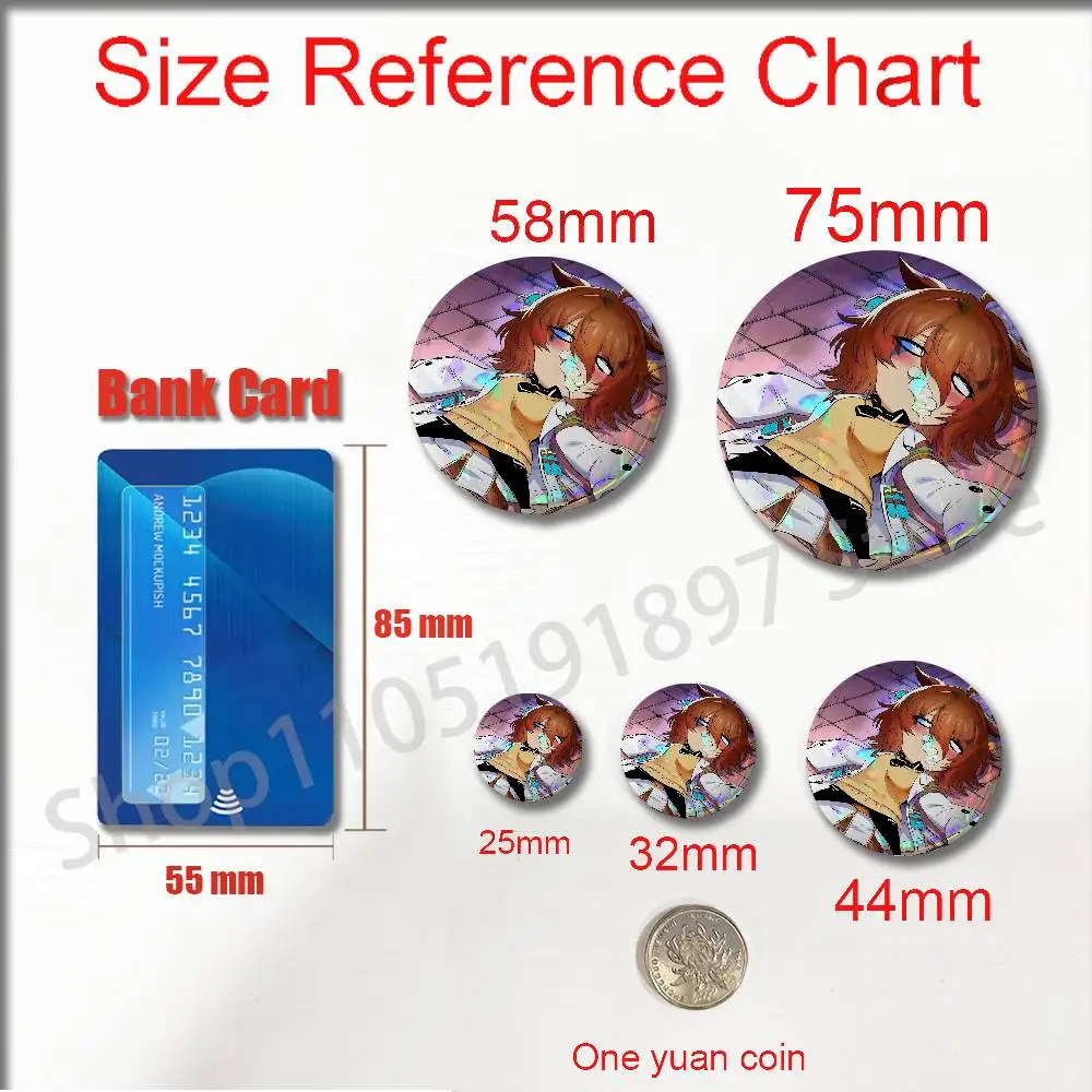 U-Umamusume Pretty Derby Oguri Cap Badge For 75mm 25mm 44mm 32mm 58mm Round Pin Brooch Insignia Shell Ornament