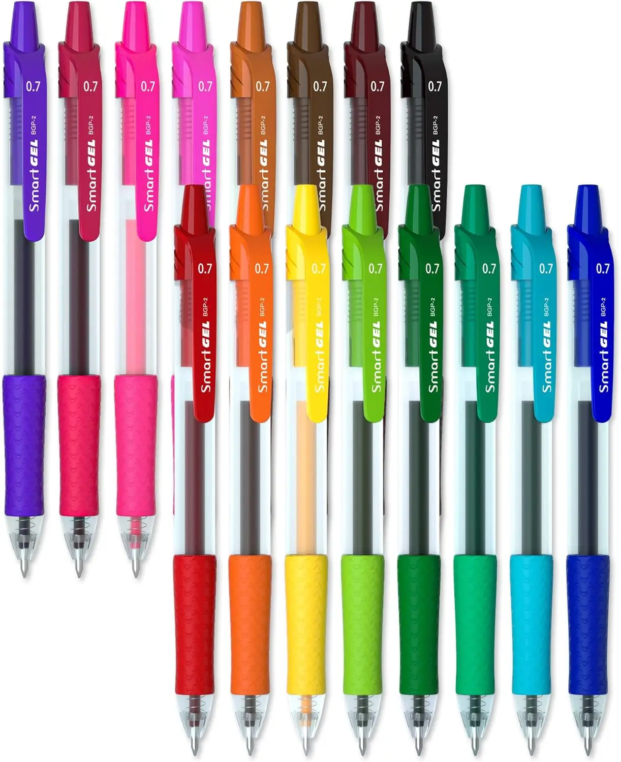 

16 Color Gel Pens Set, Retractable Medium Point, Smooth Writing for Journaling, Office, Home