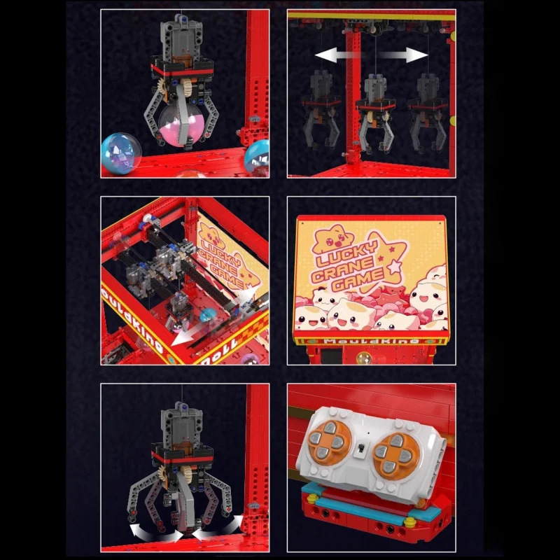Mould King 10189 Greifpuppenmaschine, pädagogische Serie für Kinder, elektrische Fernbedienung, Baustein-Montagespielzeug für