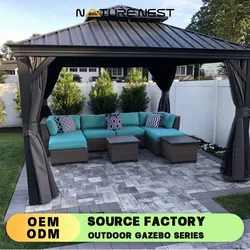 Pergola Outdoor Awning Thickened Gazebo10' X 12' Patio Backyard Deck Lawns Recreation Courtyard Garden Pavilion Villa Courtyard