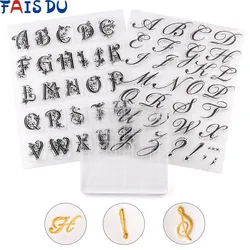 DIY Alphabet Cookie Cutter Embosser Stamp Sticky Decorating Fondant Sugarcraft Cutter Tools Cake Tools