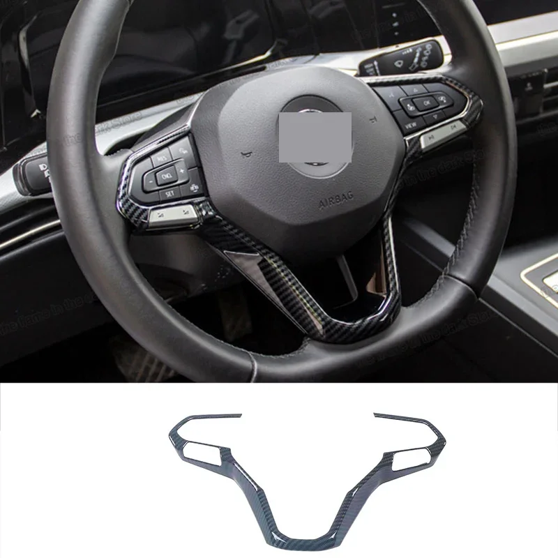 Отделка рулевого колеса из углеродного волокна для Volkswagen Vw Golf 8 MK8 Pro R 2020 2021 2022 2023, аксессуары для автомобиля Touareg