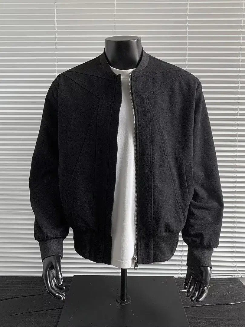 

Американская рабочая одежда в стиле ретро, мужская весенняя модная свободная парусиновая верхняя одежда с воротником-стойкой, повседневная длинная молния све