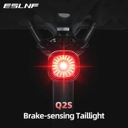 ESLNF Bicycle Smart Auto Brake Sensing Light IPx6 Waterproof LED Charging Cycling Warning Taillight Bike Rear Light Accessories