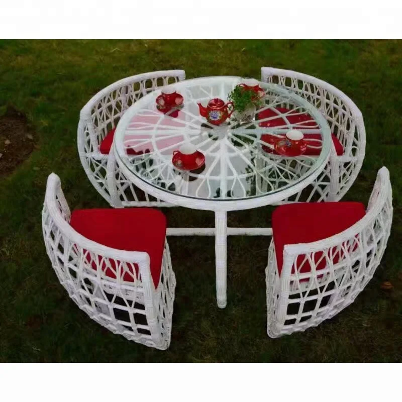 %k New Design Outdoor Garden Furniture Rattan Table and Chair for Coffee Shop