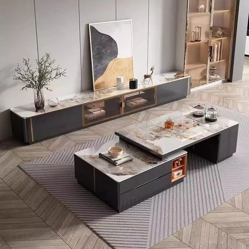 Kung Fu coffee table, modern slate telescopic tea brewing integrated tea table