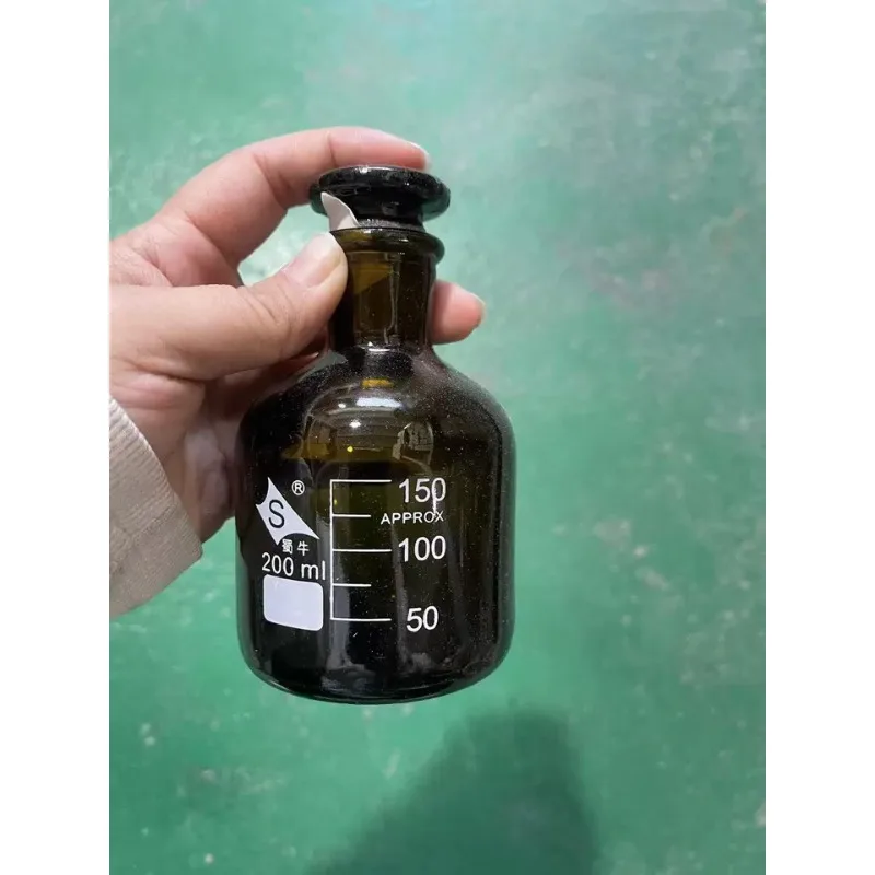 Shuniu 200ml Sulfide Sample Bottle Brown Glass Water Sampling Bottle with Stopper HJ-1226-2021