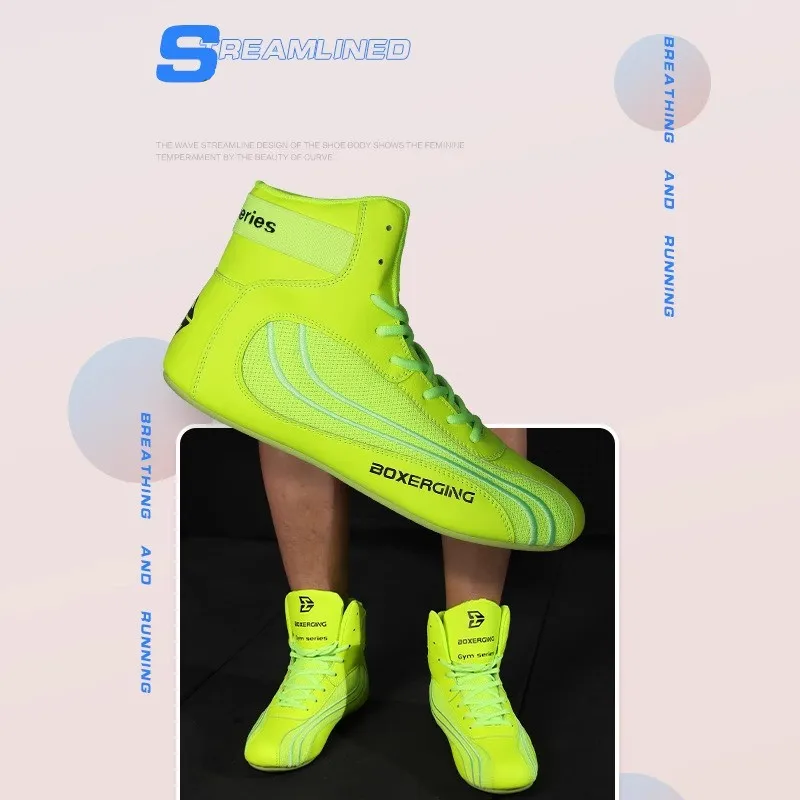 Professional Wrestling Boots Men Boxing Shoes Equipment Non-Slip Comfortable Women Sneakers Breathable Adult Wrestling Shoes