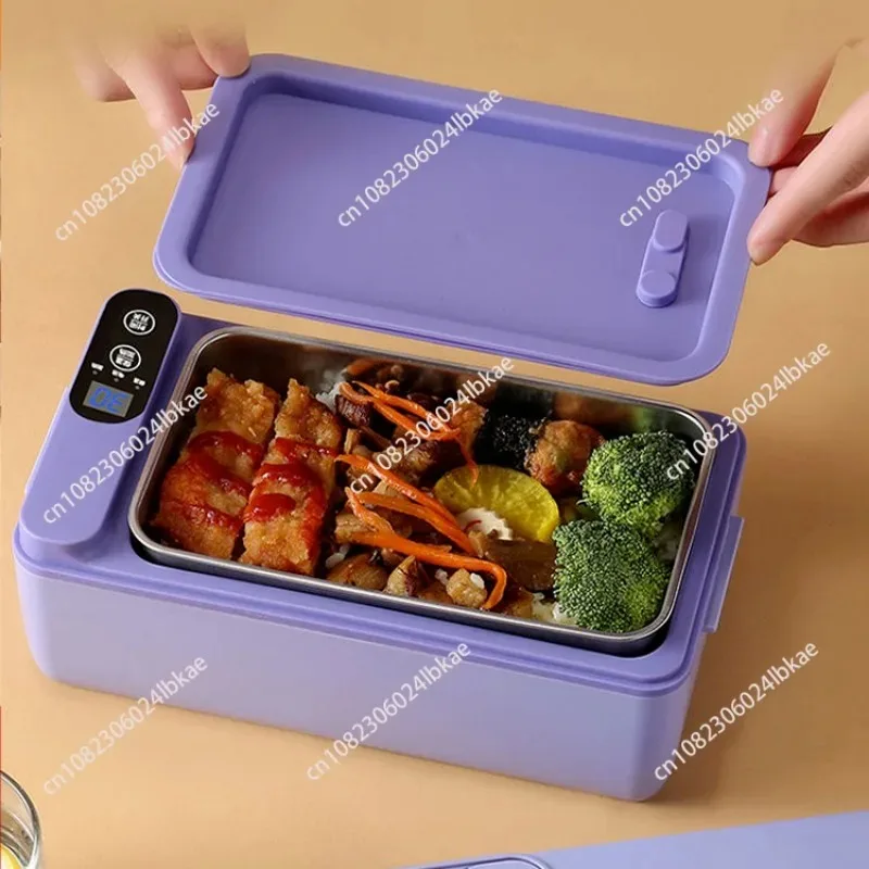 Multifunctional Stainless Steel Self-Heating Electric Lunch Box, Portable Mini Electric Heating Food Container