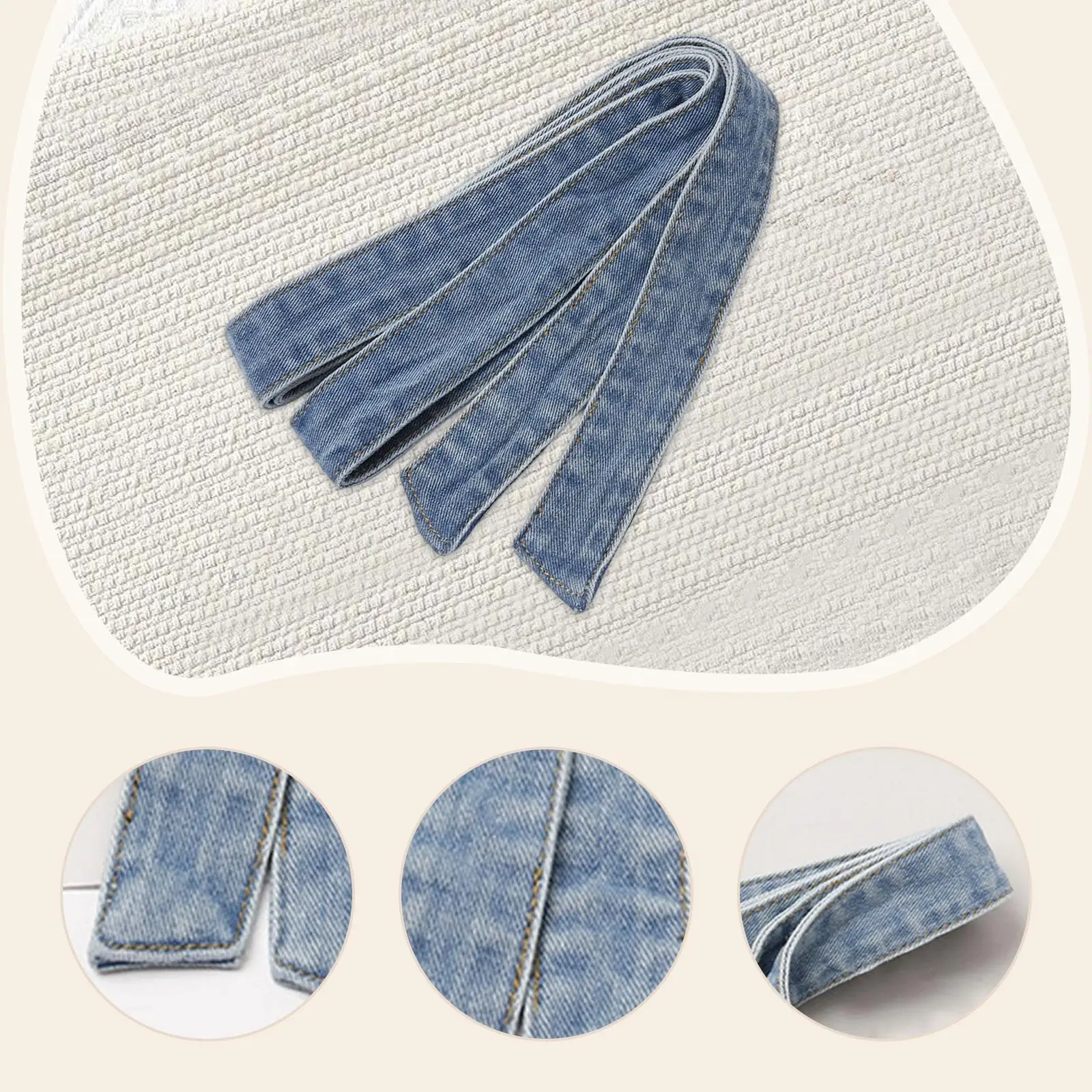 حزام خصر من الدنيم، حزام خصر بسيط لسترة معطف، فستان بذلة كاجوال