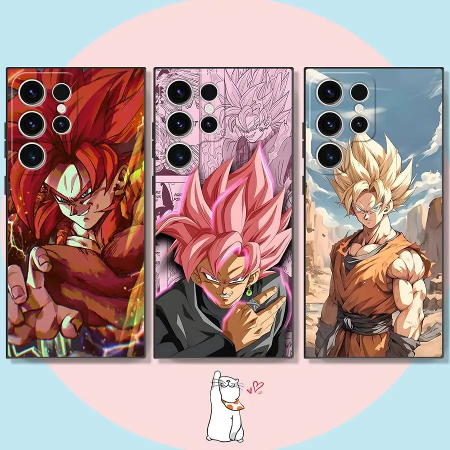 

Dragon Ball Cartoon Goku Art Phone Case for Samsung Galaxy S25 Ultra S23 FE S20 FE S21 S24 S22 Plus S21+ S24Ultra Black Soft