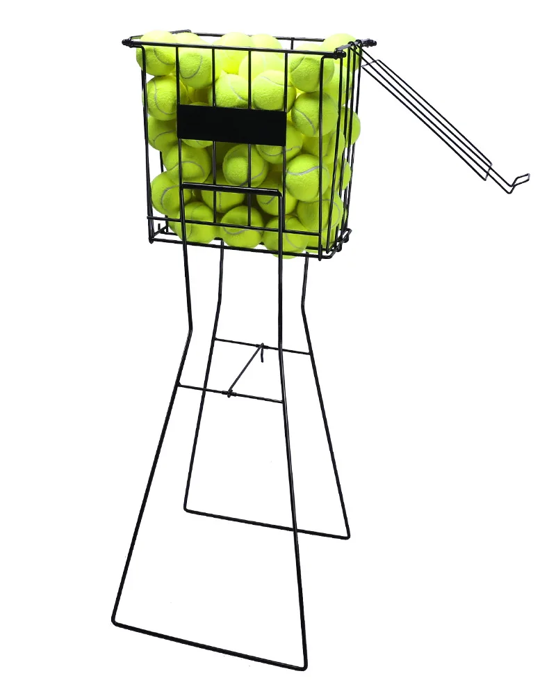 Movable tennis rack with wheels, tennis ball pick-up cart, push-down ball pick-up device, convenient for tennis products