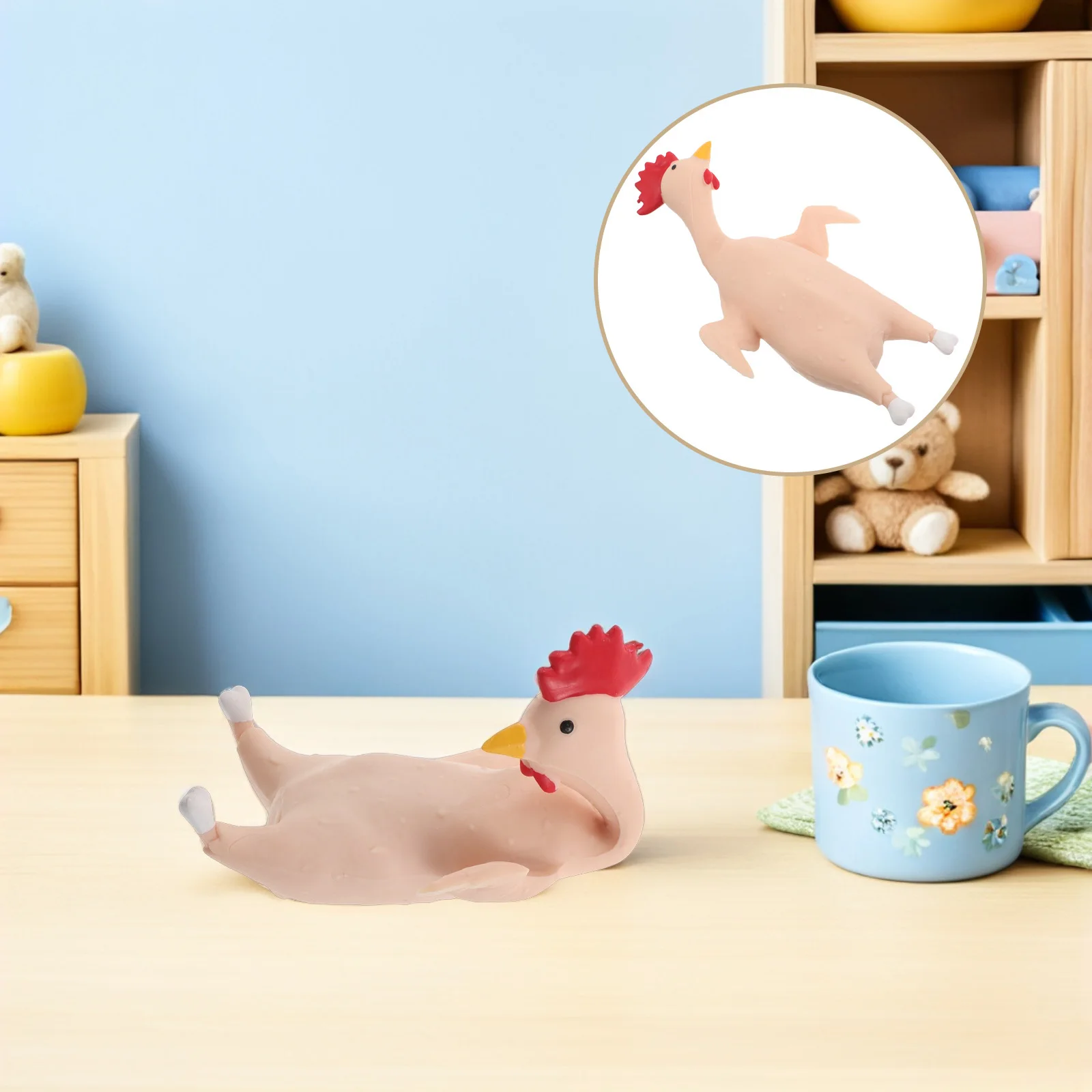 Jouet de poulet hurlant Gag Squishy décompression presser doux cireux Anti-Stress fabricant de bruit sable Fidget grinçant amusant