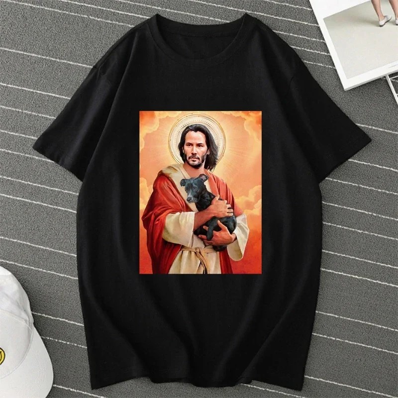 Crazy John Wick Baba Yaga Printed T Shirt For Men Fashion Streetwear T Shirts Action Movie Short Sleeve Tee Shirt Adult Tops