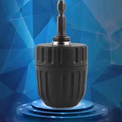 3/824UNF 0.810MM Keyless Drill Bit Chuck Clip w 1/4'' Hex Shank Rod Adapter W