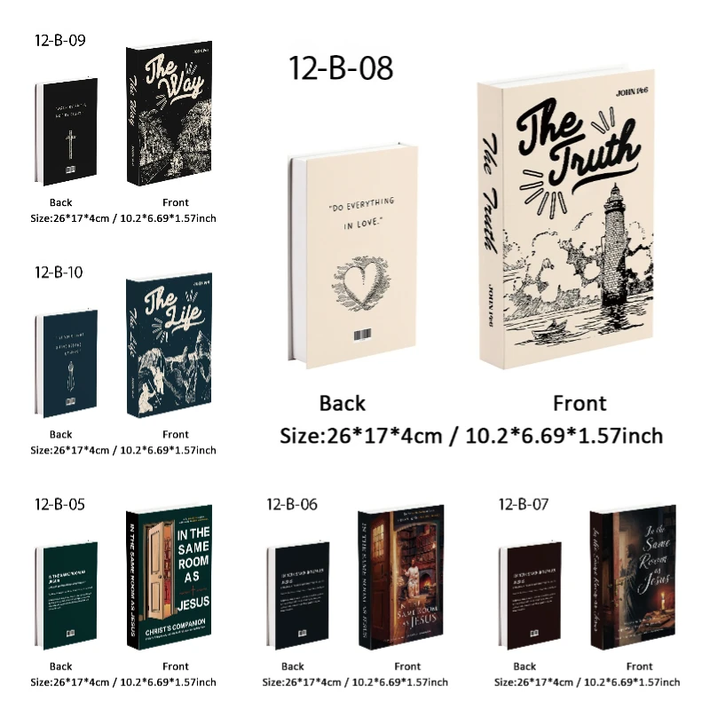 يسوع الصليب الفاخرة وهمية كتاب صندوق تخزين المسيحية الكتب الزخرفية الكتاب المقدس طاولة القهوة كتب الله عيد الفصح يوهوا ديكور المنزل