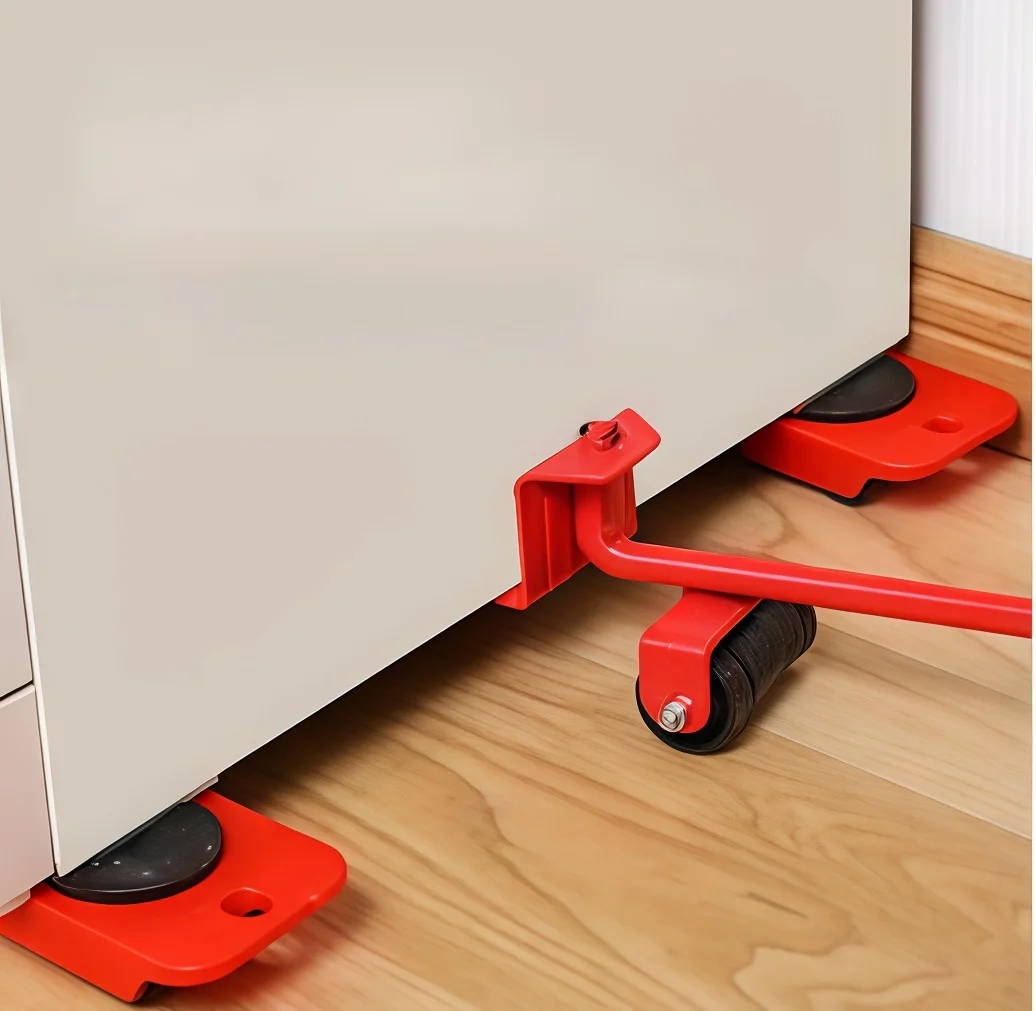 1 set of furniture lifting tool set, furniture moving slider, heavy-duty moving kit, electrical moving tool, furniture pry bar, furniture slider pad