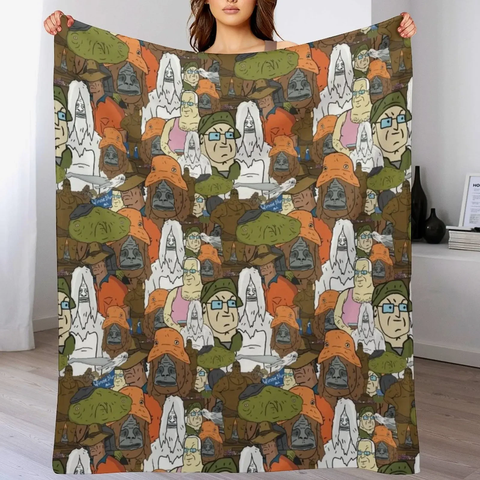 

Sassy the Sasquatch Throw Blanket christmas decoration Sofa Throw Shaggy Blankets