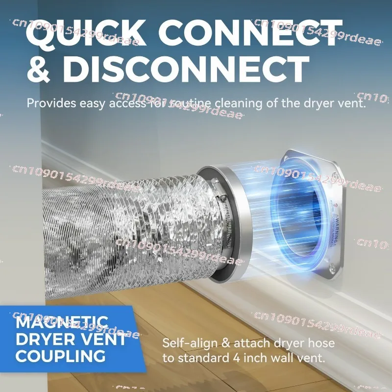 

180-Degree Magnetic Dryer Exhaust Connector Sealed Vent Fitting for Dryers