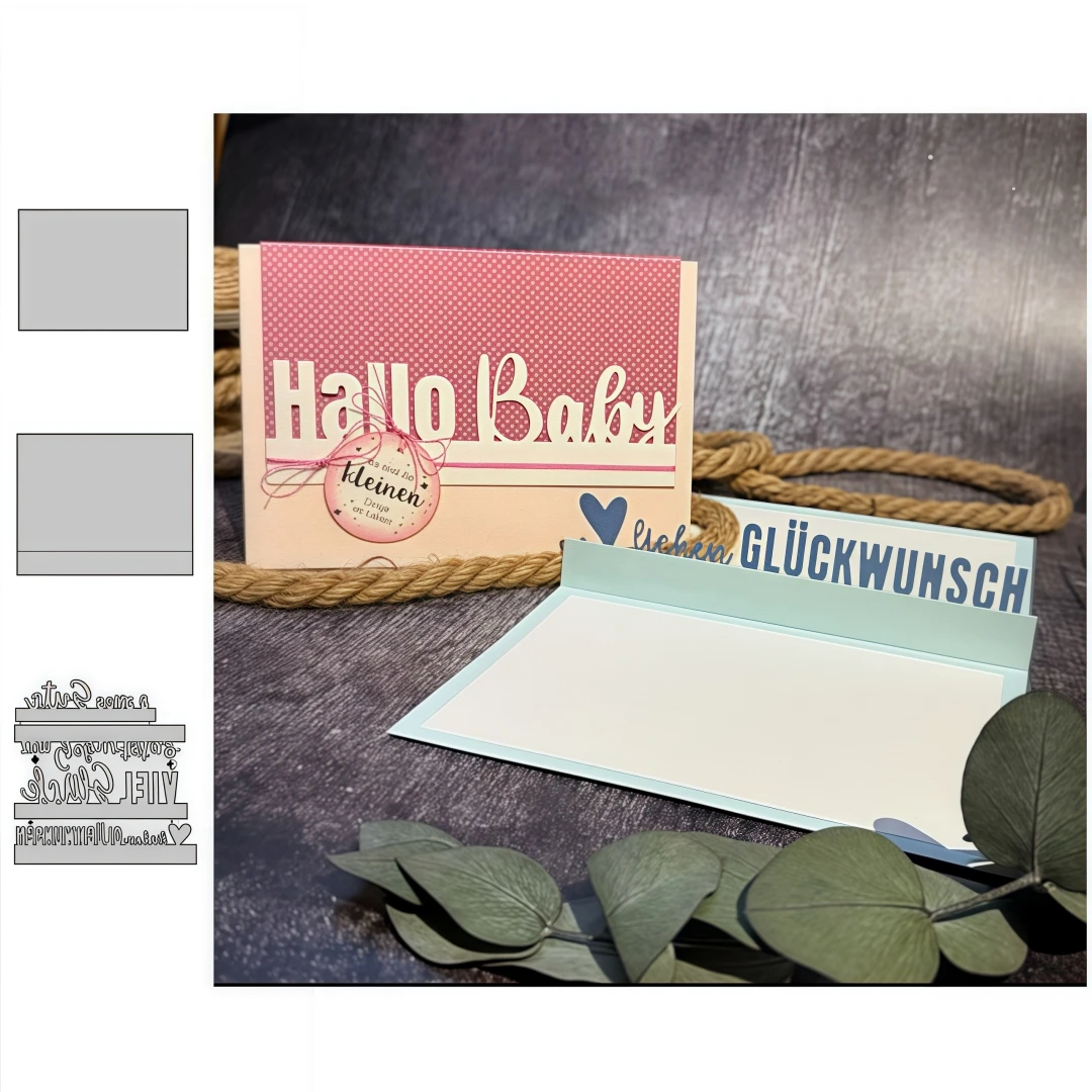 Neue Metall-Stanzform zum Gruß von Phrasen und Karten, geeignet für DIY-Scrapbook-Kartenherstellungsvorlagen, Prägung