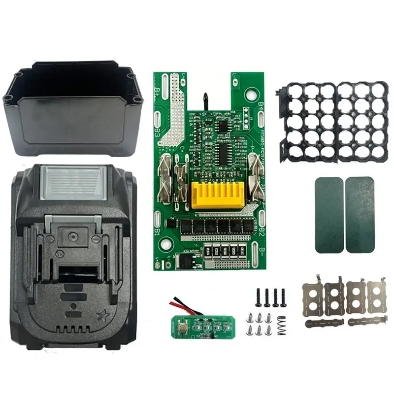 B03B-For 21700 Battery Storage Box Case 15Core Protection Circuit Board+ Light Panel Replacement Parts