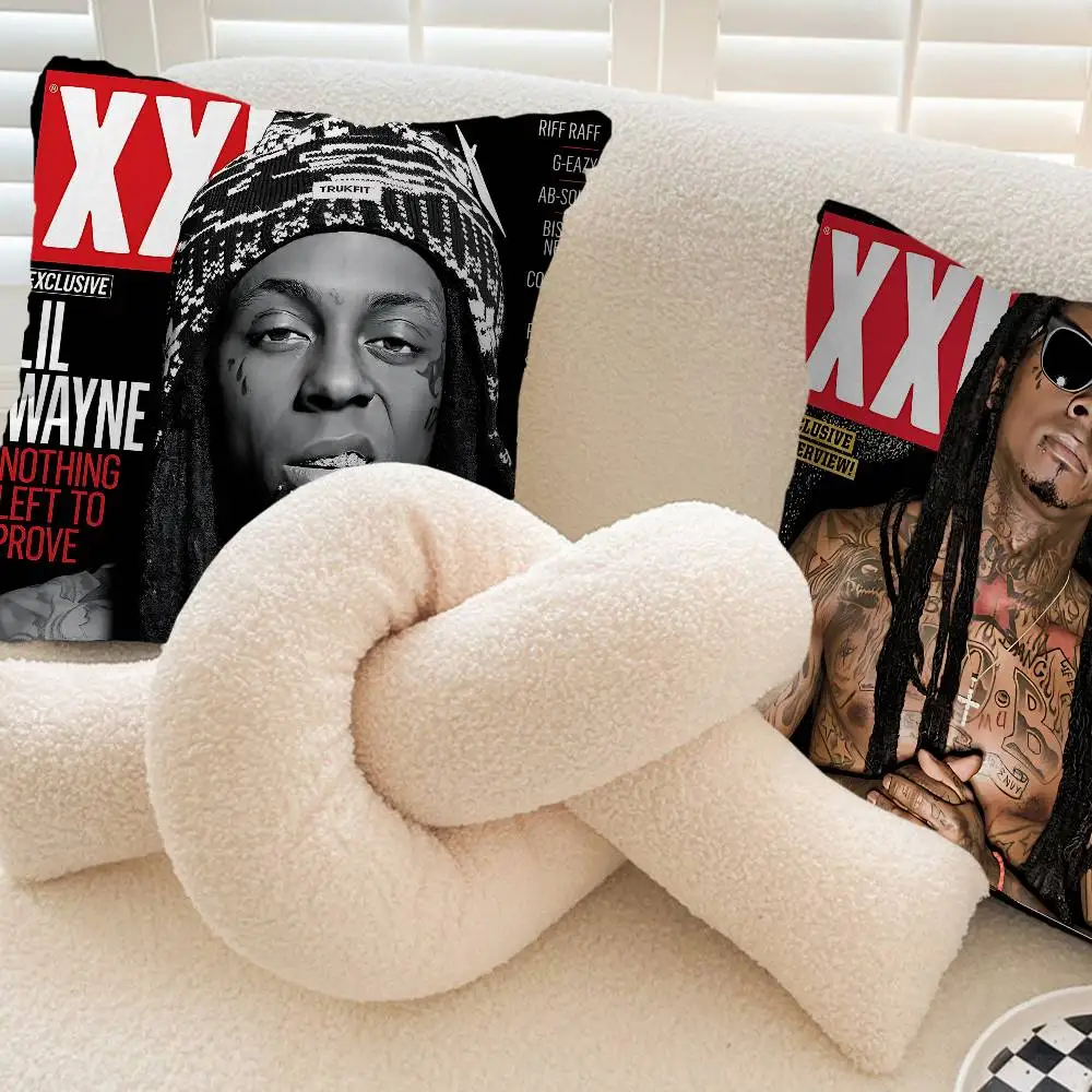 ليل دبليو واين مغني الراب غطاء الوسادة البوليستر وسائد أريكة وسائد رمي الزخرفية ديكور المنزل غطاء وسادة