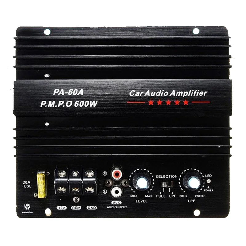 

#749L 600W Car Audio Power Amplifier Boord Lossless Subwoofer Bass Module (Black)