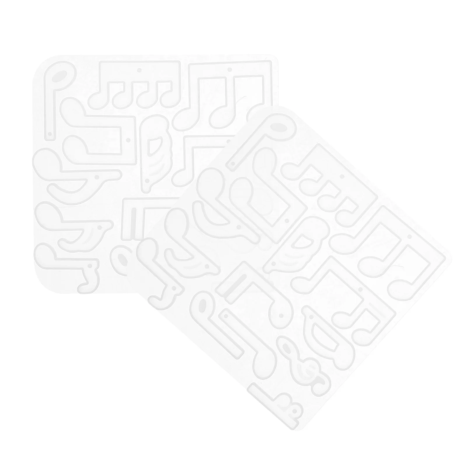 

2pcs Music Note Mold Jewelry for Epoxy Ornament Necklace Silicone Tool DIY Craft Durable Reusable Creative Pendant for Jewelry