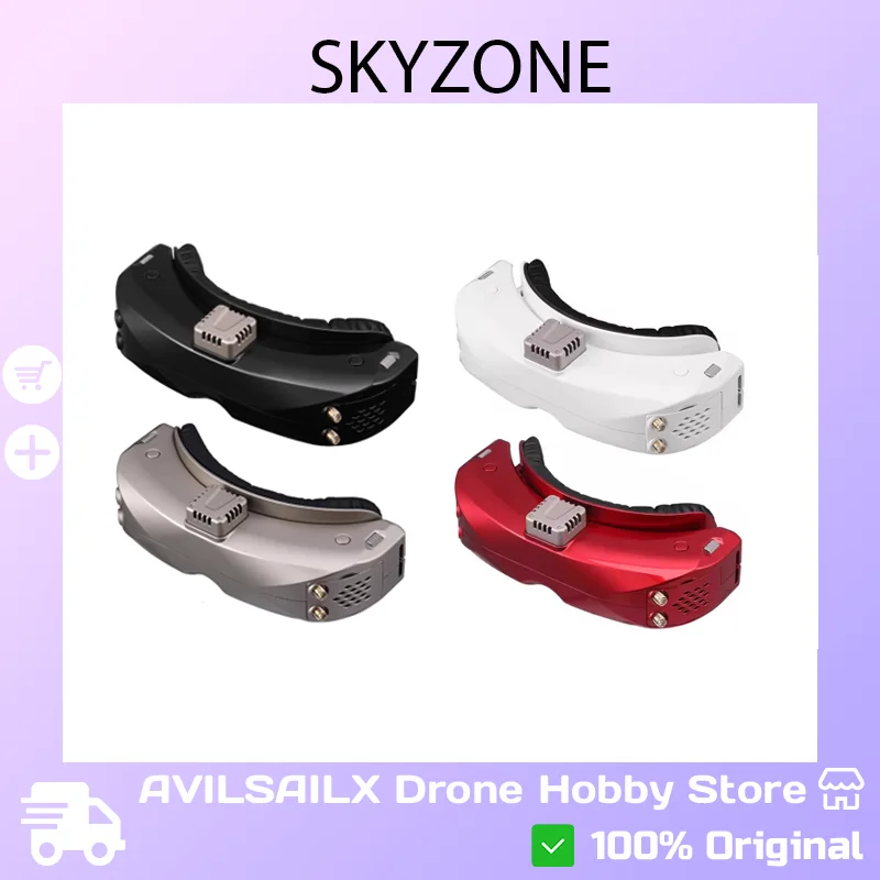 

SKYZONE SKY04X PRO FPV Goggles - 1920x1080 OLED 52° FOV, 5.8G 48CH Receiver, 100fps HDMI In, Black /White/Red/Gray