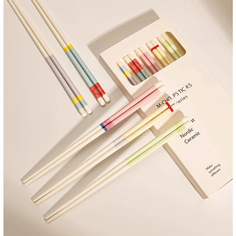

High-end Ceramic Antibacterial and Anti-mold Chopstick Spoons Bowls Set, High-temperature Resistant Tableware Tools Accessories