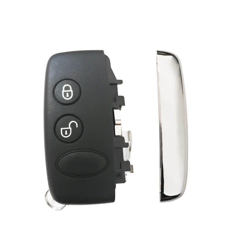 XNRKEY 2 Button Car Key  or Key Shell for Land Rover Discovery 5 LR 4 for Range Rover Autobiography Velar Sport Vogue ABS Chrome