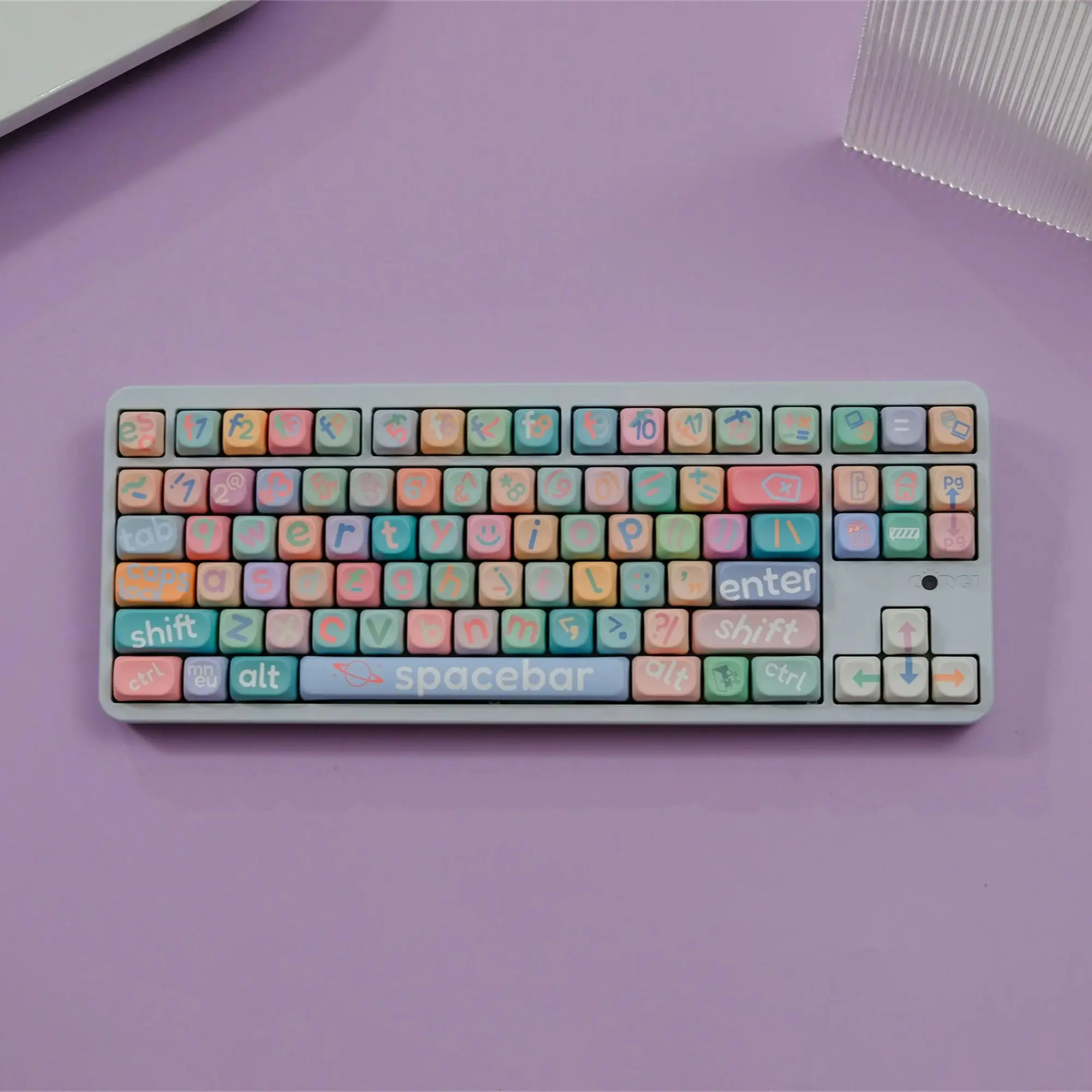 

Multicolour Font Keycaps 126 Keys PBT Material MOA Profile DYE-SUB Personalized For CHERRY MX Switch Mechanical Keyboard