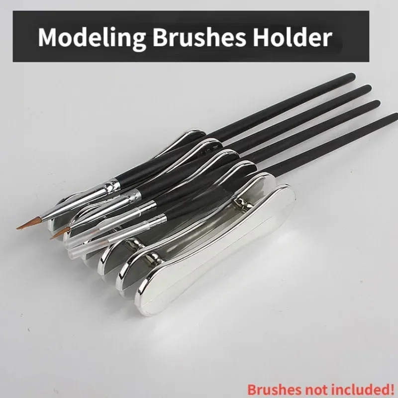 Płaskie pędzle do malowania - Stojak na pędzle - 009 Plastikowy uchwyt na pędzle modelarskie: Odpowiedni do budowy modeli militarnych i akcesoriów do majsterkowania