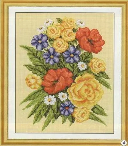 

cluster of flowers 43-50 Needlework Kit unprinting Cross Stich Set DIY Kits Cross-stitch Embroidery Set Stitch Kit