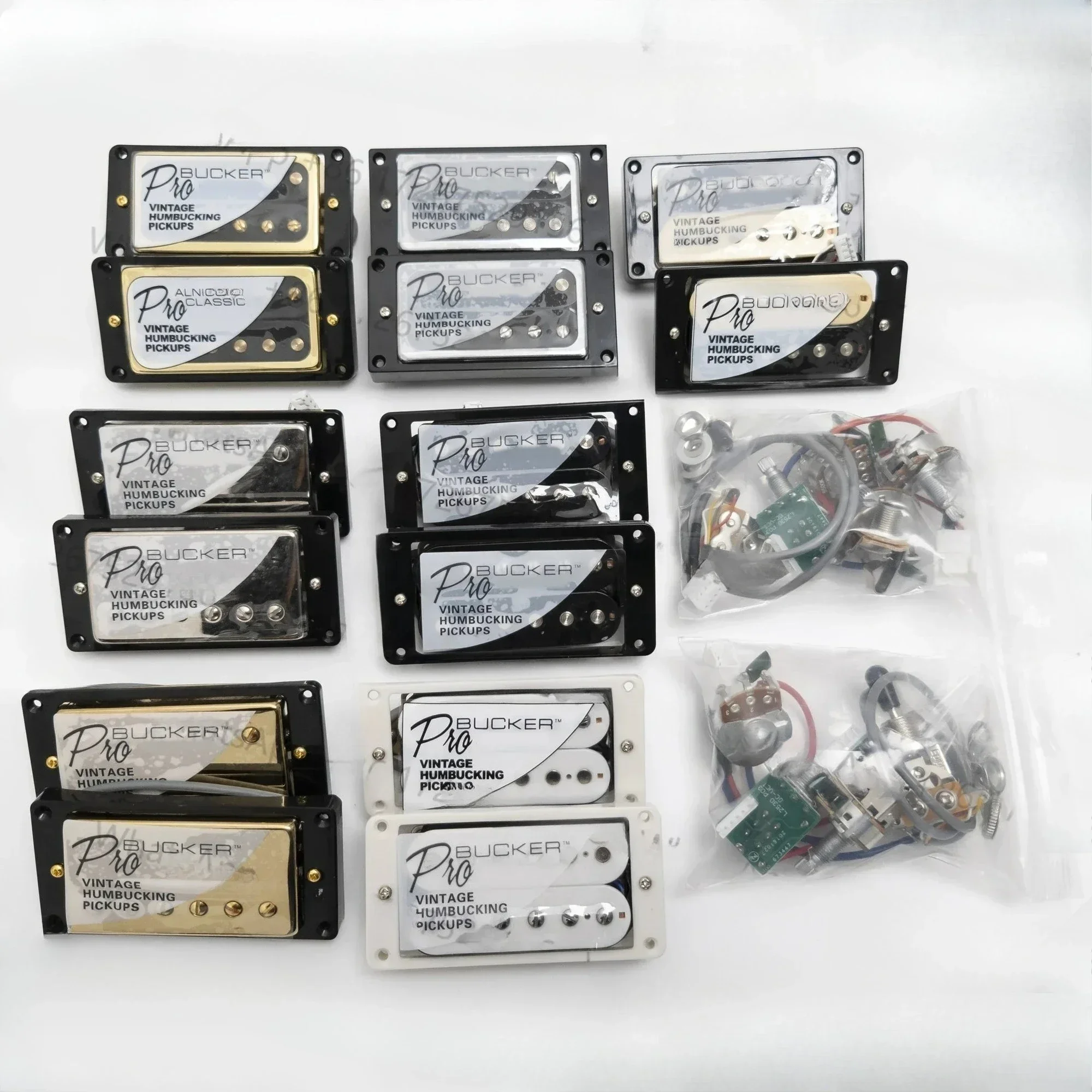 

TuyaProBucker Гитарный хамбакер-звукосниматель без пайки Bridge Neck Alnico 5, звукосниматели 2V1T, быстроразъемные клеммы, двухтактная проводка Har