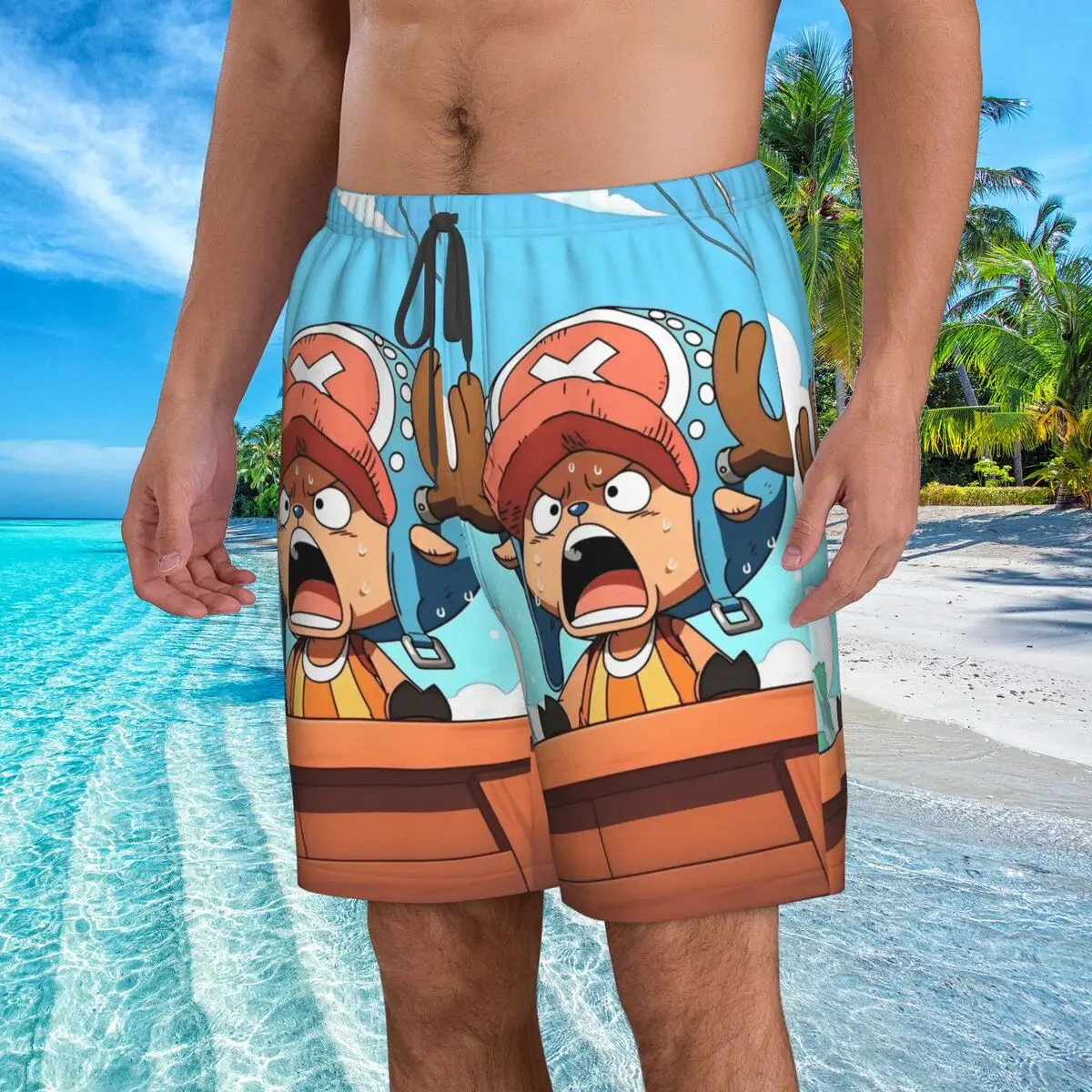

Beach Shorts Anime O-One-Piece Summer Men's Swim Trunks One Piece Men Swimming Shorts