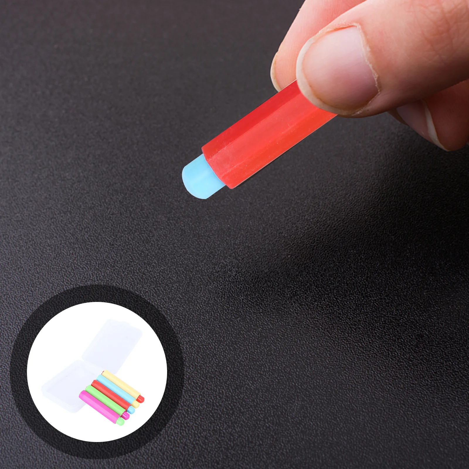 

5Pcs Chalk Holder Storage Box Plastic 9.5x1.5cm Clean Hands Writing Extender for School Office Meeting Room Industrial Use