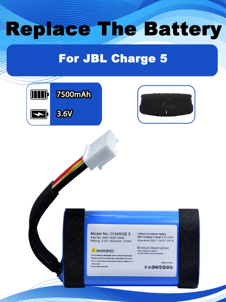 Vhbw Passend Für JBL CHARGE5BLUAM, Charge 5, Charge Essental 2 Akku L Ion 10000 Mah 37 V Vhbw Passend Für JBL CHARGE5BLUAM, Charge 5, Charge Essental 2 Akku L Ion 10000 Mah 37 V
