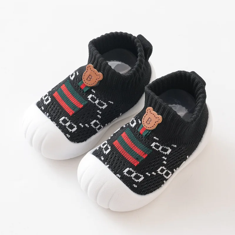 جوارب أرضية معزولة بنعل ناعم للأطفال ، أحذية مشي للربيع والصيف ، رفيعة