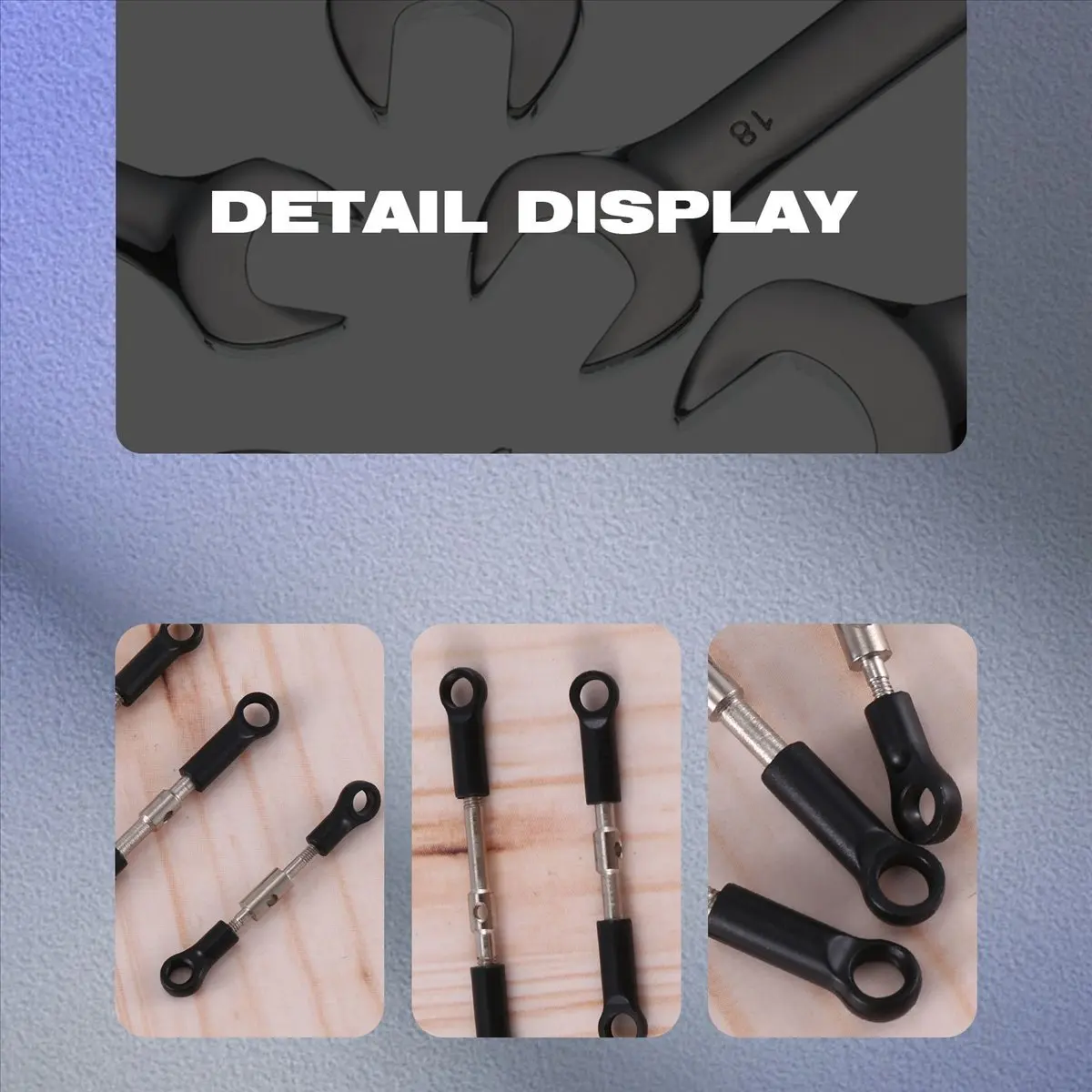 DT23 7Pcs Front Rear Tie Rofor d Linkage for Servo Link Rod Set for Wltoys 144001 144010 124016 124017 124019 RC Car Spare Parts