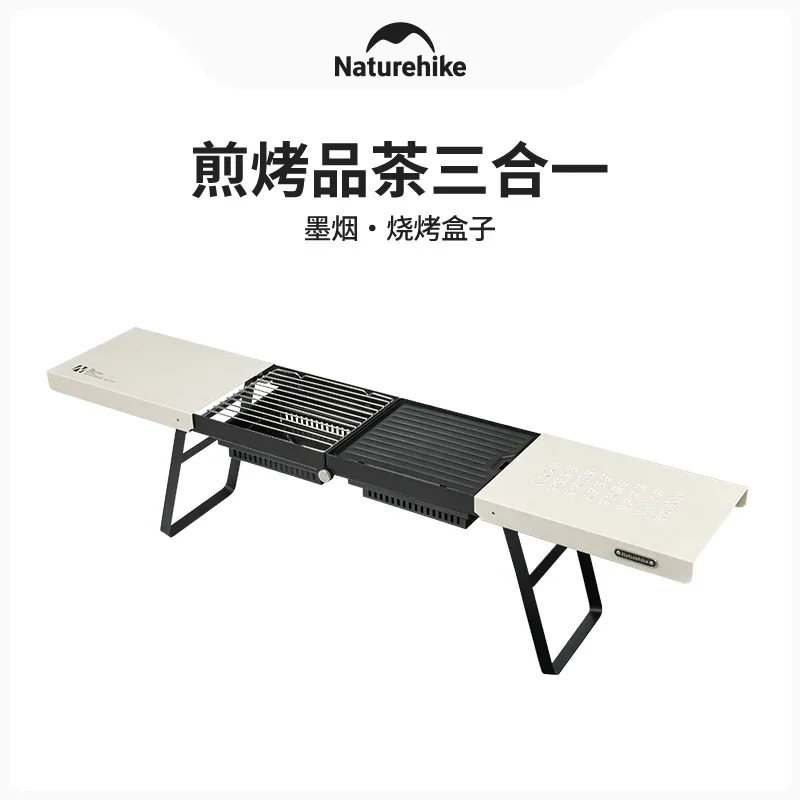 

Naturehike 2024 Folding Camping Kitchen Table Barbecue Picnic Foldable Outside Burner Backpacking Equipment Portable Lightweight