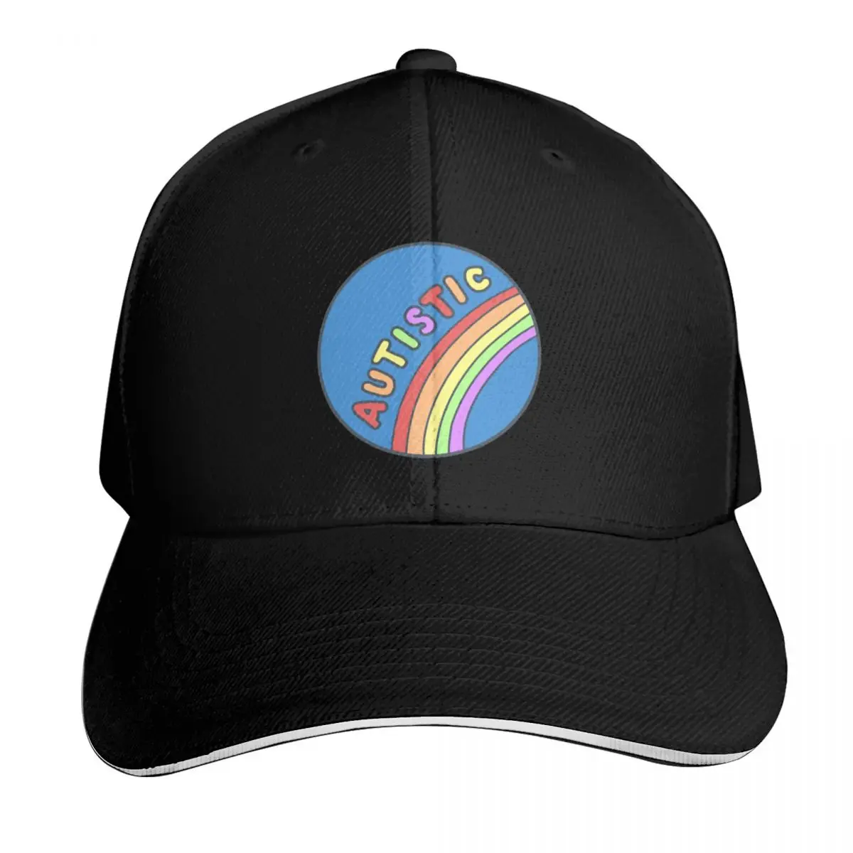 Autistic Rainbow Baseball Cap Gift for Him Her Casual Daily Wear Quick Dry Performance