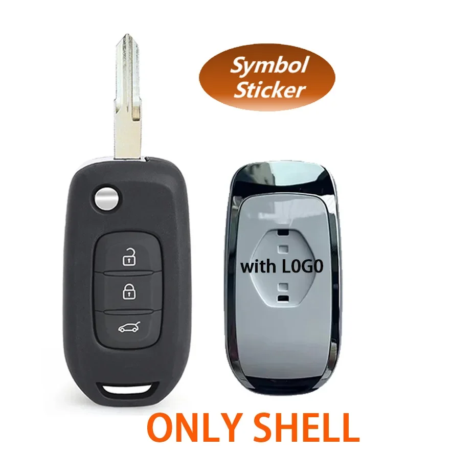 

BB Keyshell for Renault Megane III Dacia Duster Kadjar Captur Symbol 3 Buttons VAC102 Blade Remote Car Key