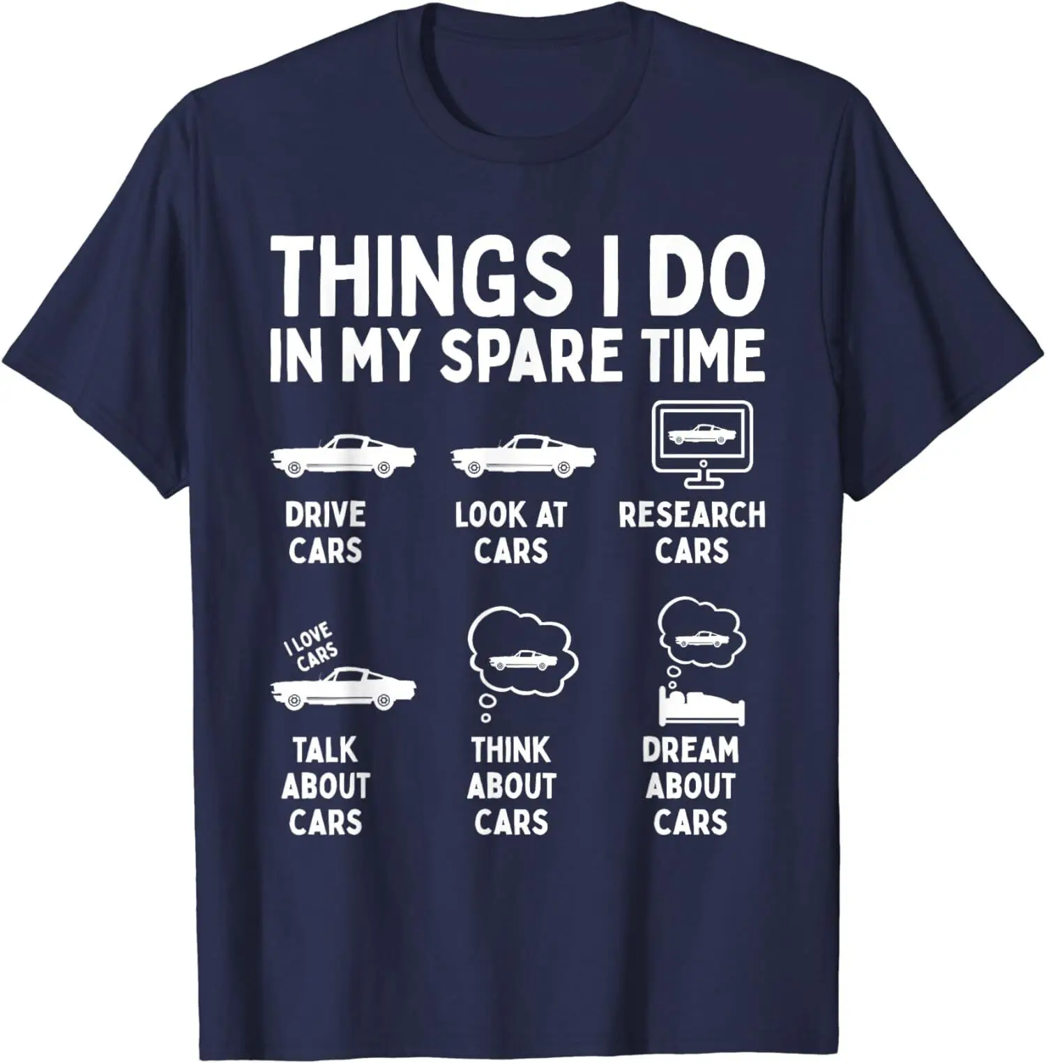 Things I Do in My Spare Time Car Enthusiast Funny Unisex T-Shirt