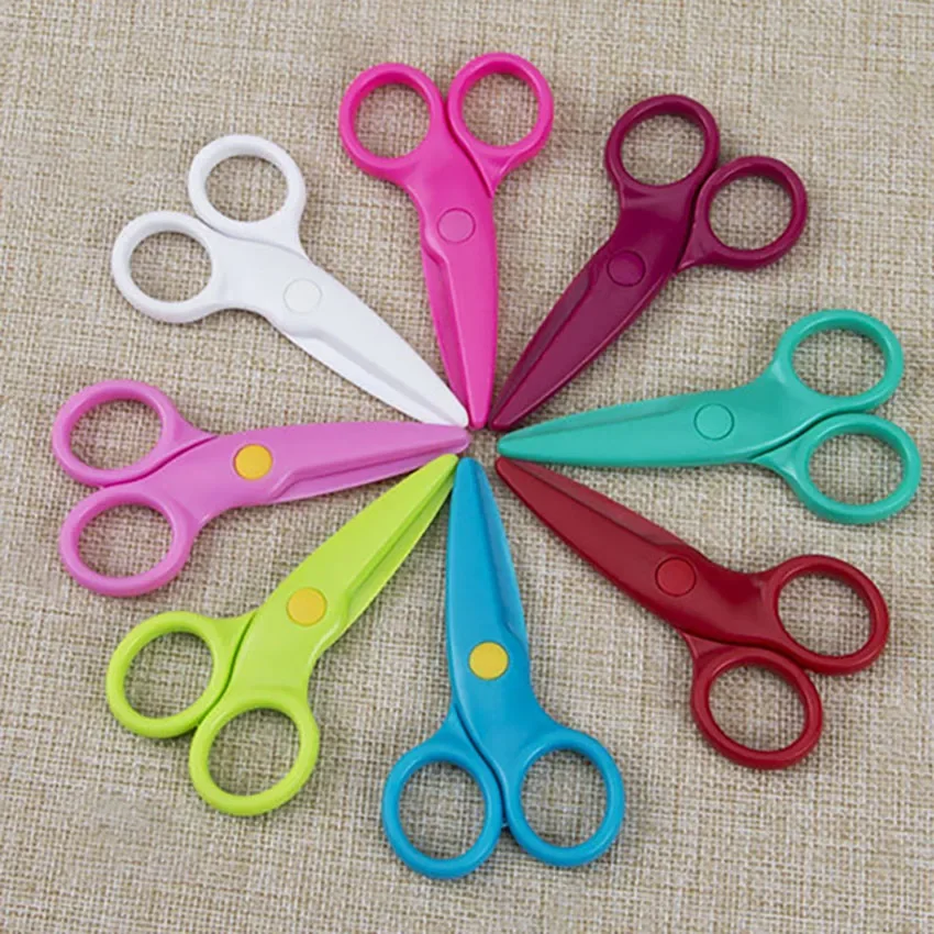 

DIY Shear Household Kindergarden Student Craft 1PCS School Kid Child Handicraft Paper Snip Stationary Scissor Cut Safety Office