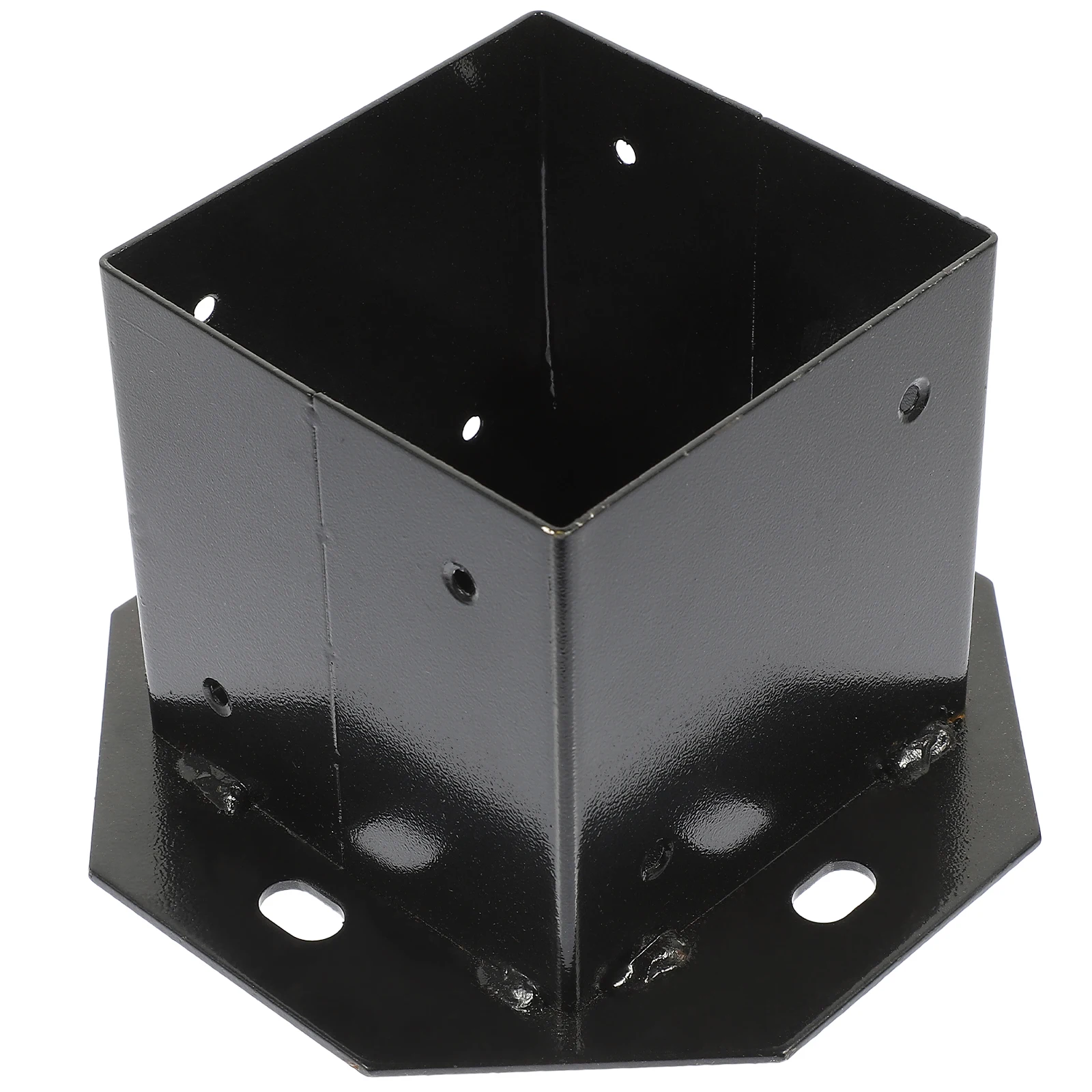 

Guardrail Shield 4x4 Post Railing Support Base Bracket Home Garden Outdoor Iron Square Flange Bases Fence Gate